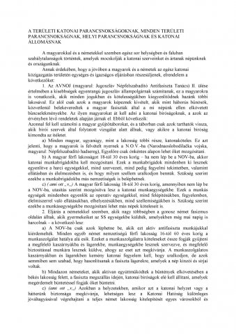 Ivan Rukavina rendelete, 1944. december 1. - I. (fordítás)