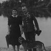 Dunafalvi Lajos csendőrőrmester feleségével, Vilmával