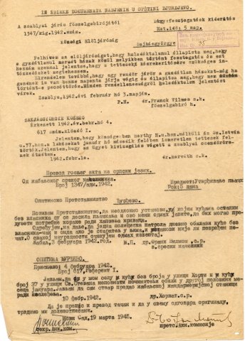A zsablyai főszolgabíró rendelete (magyar-szerb)